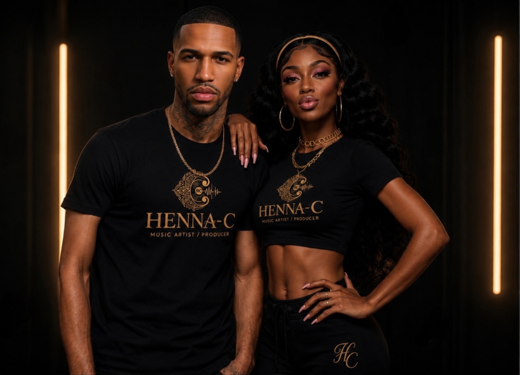 Henna C and #1 artist Kashkilla in official Henna-C apparel photoshoot
